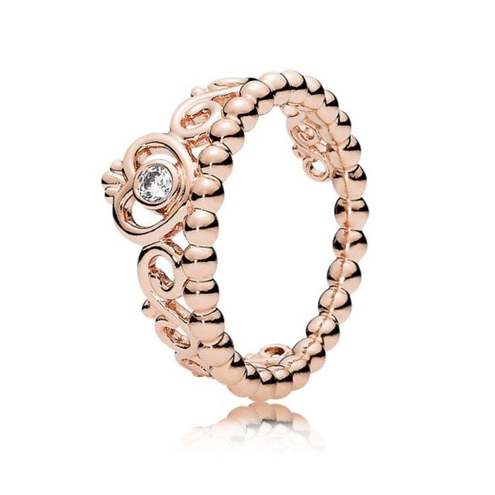 Pandora Princess Tiara Crown Ring - 14K Rose Gold